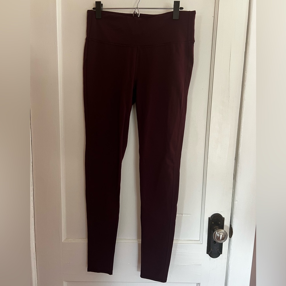 Dark Burgundy Athleta Leggings | Women’s size LT